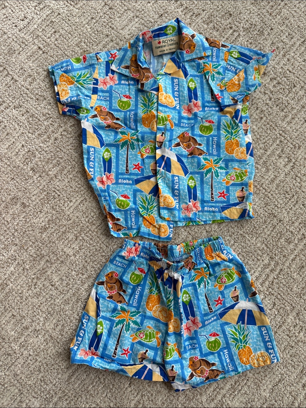 Kids Hawaiian shirt set